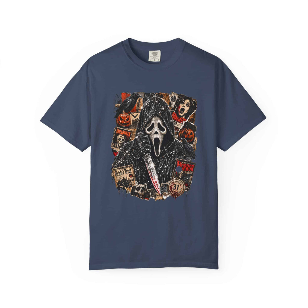 Halloween Horror Unisex Garment-Dyed T-shirt image