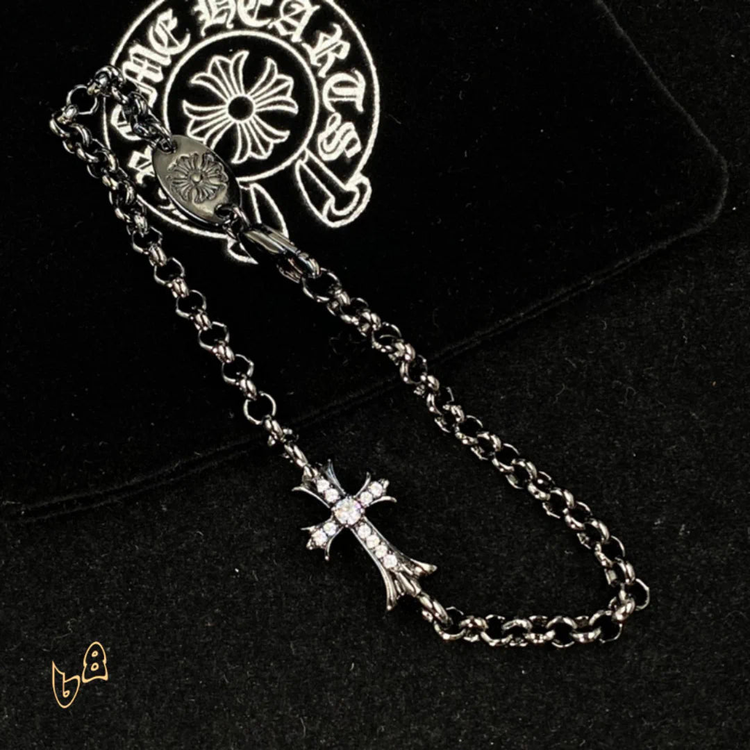 CH Black Cross Bracelet - CH0058 image 1