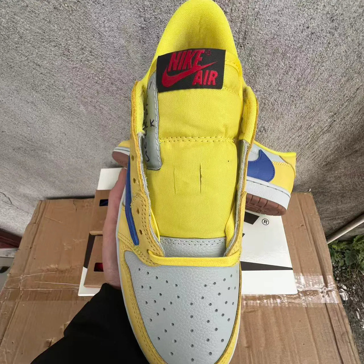 Travis Scott x AJ 1 Retro Low Canary Shoes Sneakers - nk0004957 image 12