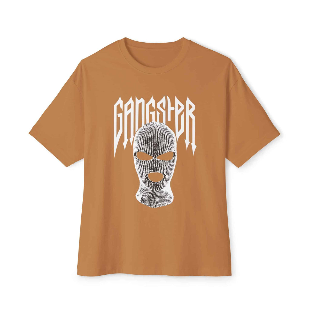 Gangster Mask Unisex Oversized Boxy Tee - Toast, XL image
