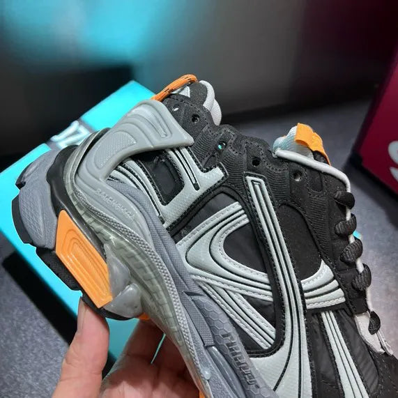 BLCG Runner Worn-Out Black Orange Fluo Shoes Sneakers - bl0000032 image 9