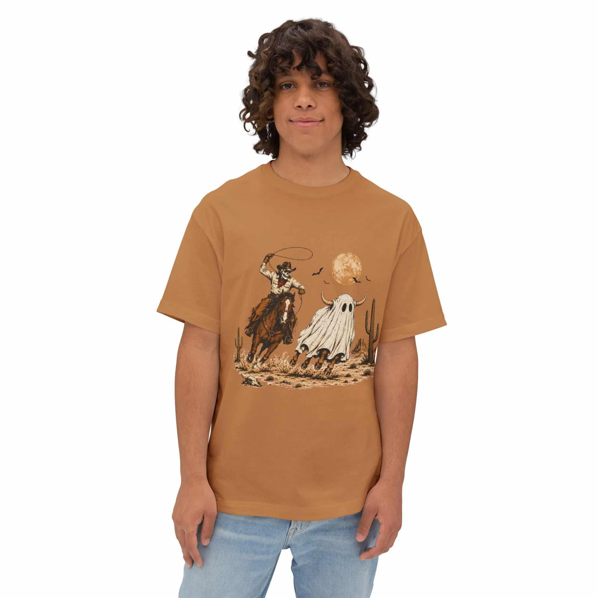 Halloween Cowboy Unisex Oversized Boxy Tee image 30
