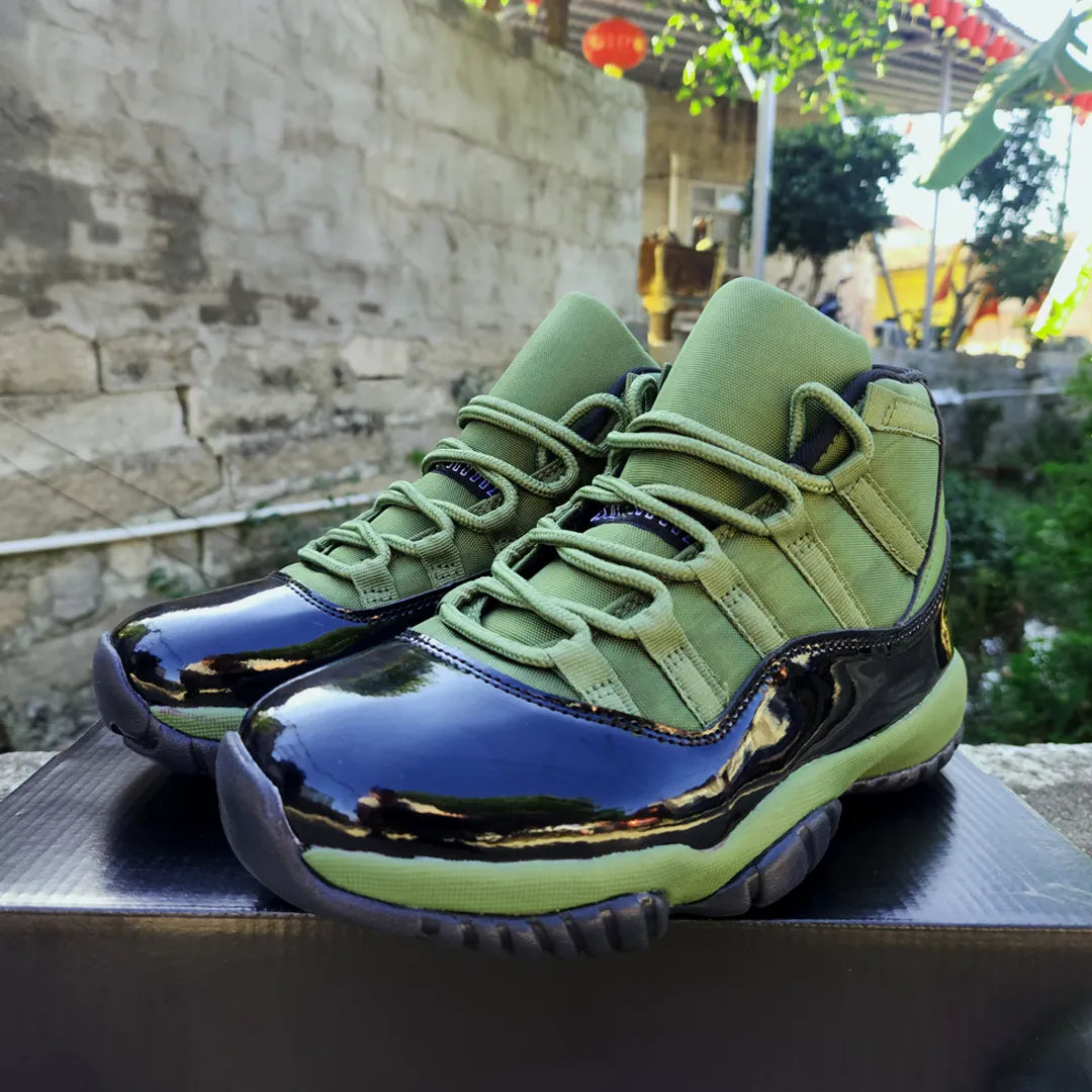 AJ 11 Retro Olive and Black Shoes Sneakers - nk0004177 image 5