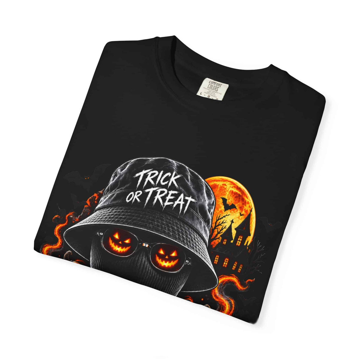 Spooky Streetwear Masked Unisex Garment-Dyed T-shirt image 2