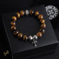 CH Brown Beaded Cross Bracelet - CH0064 - Brown 3 image