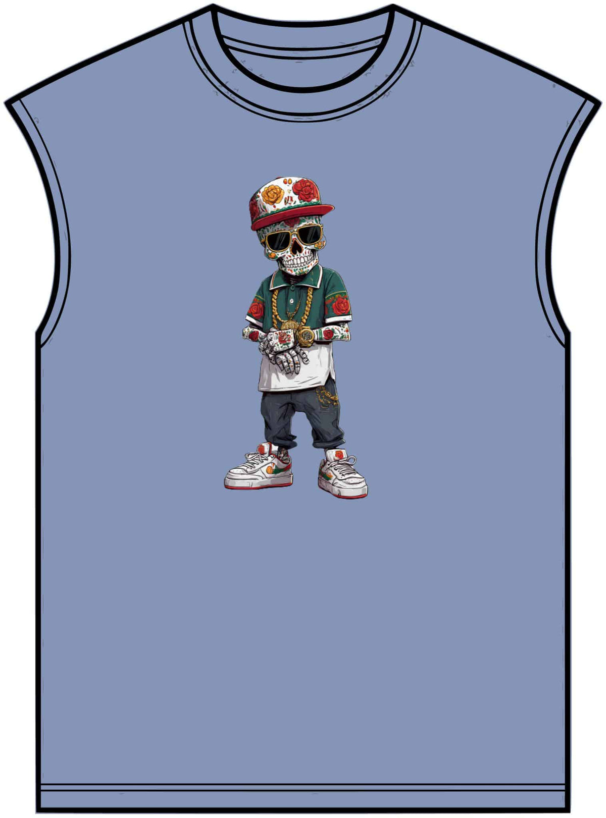 Skull Luxury Unisex Garment-Dyed Muscle Tee image