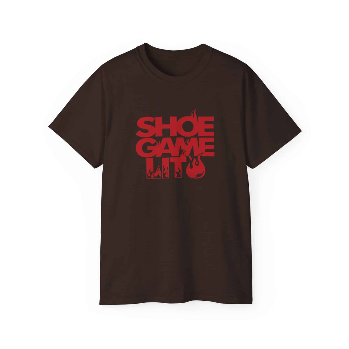 Graphic Print T-Shirt - POD0040 - L, Dark Chocolate image