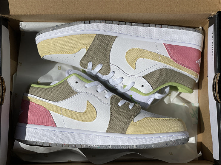 AJ 1 Low Pastel Grind Vivid Green Shoes Sneakers - nk0001987 image 13