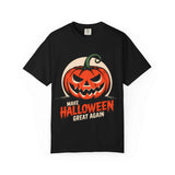 Make Halloween Great Again Unisex Garment-Dyed T-shirt image 0