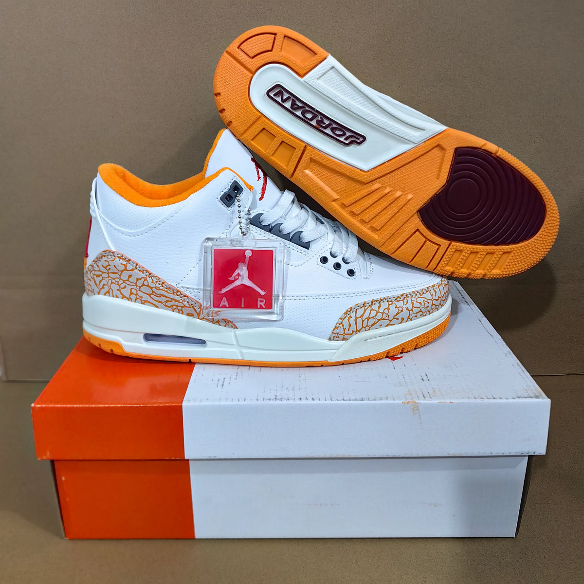 AJ 3 Orange Citrus Shoes Sneakers – nk0004932 image 8