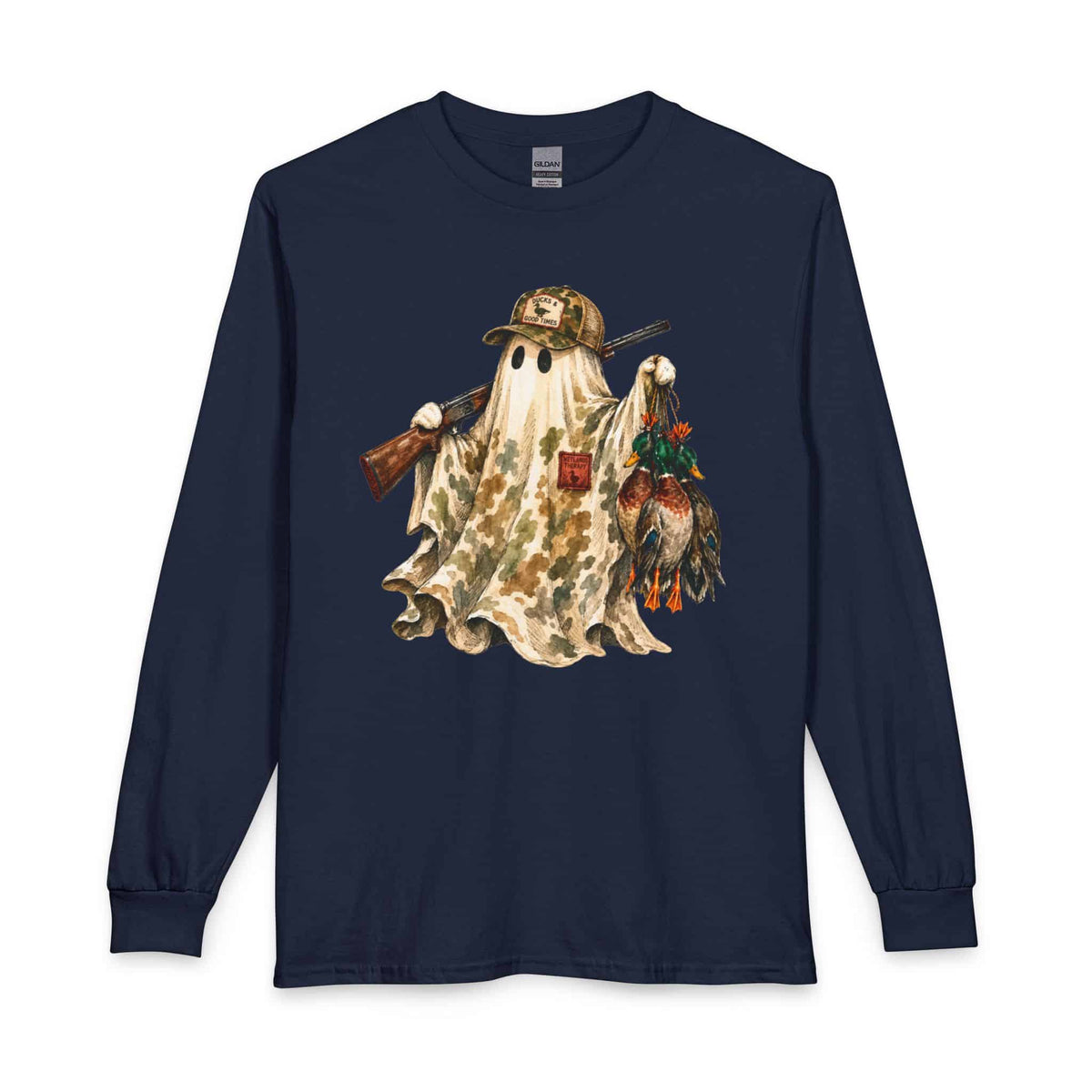 Hunting Season Spooky Camo Mallards Long Sleeve T-Shirt image