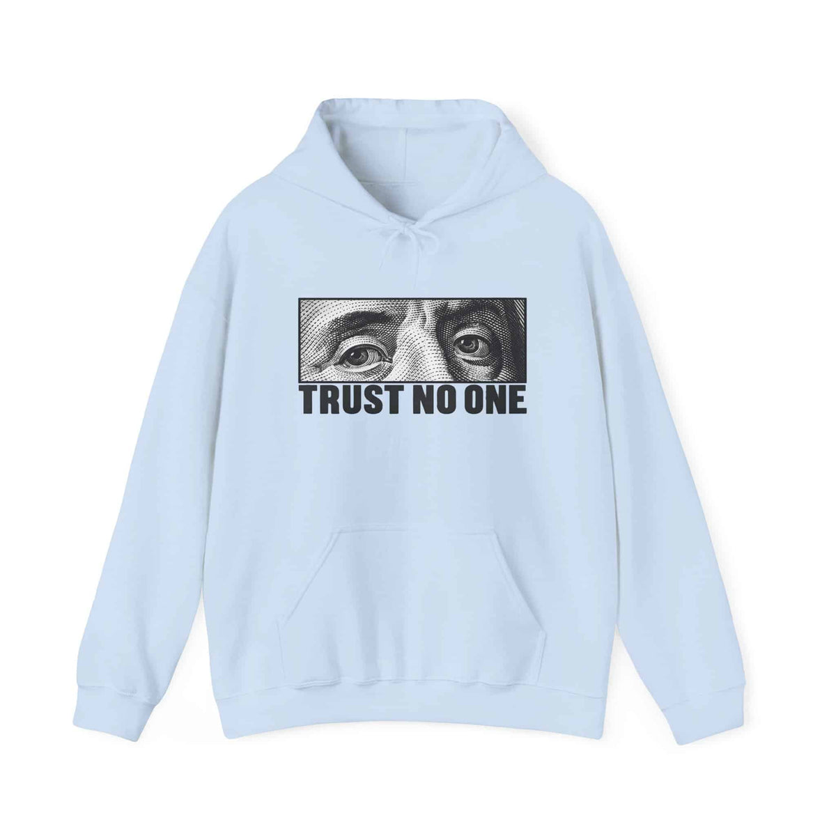 Graphic Print Hooded Sweatshirt - POD0039 - 2XL, Light Blue image