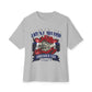 Graphic Print Unisex Oversized Boxy Tee - POD0037 - Athletic Heather, 3XL image