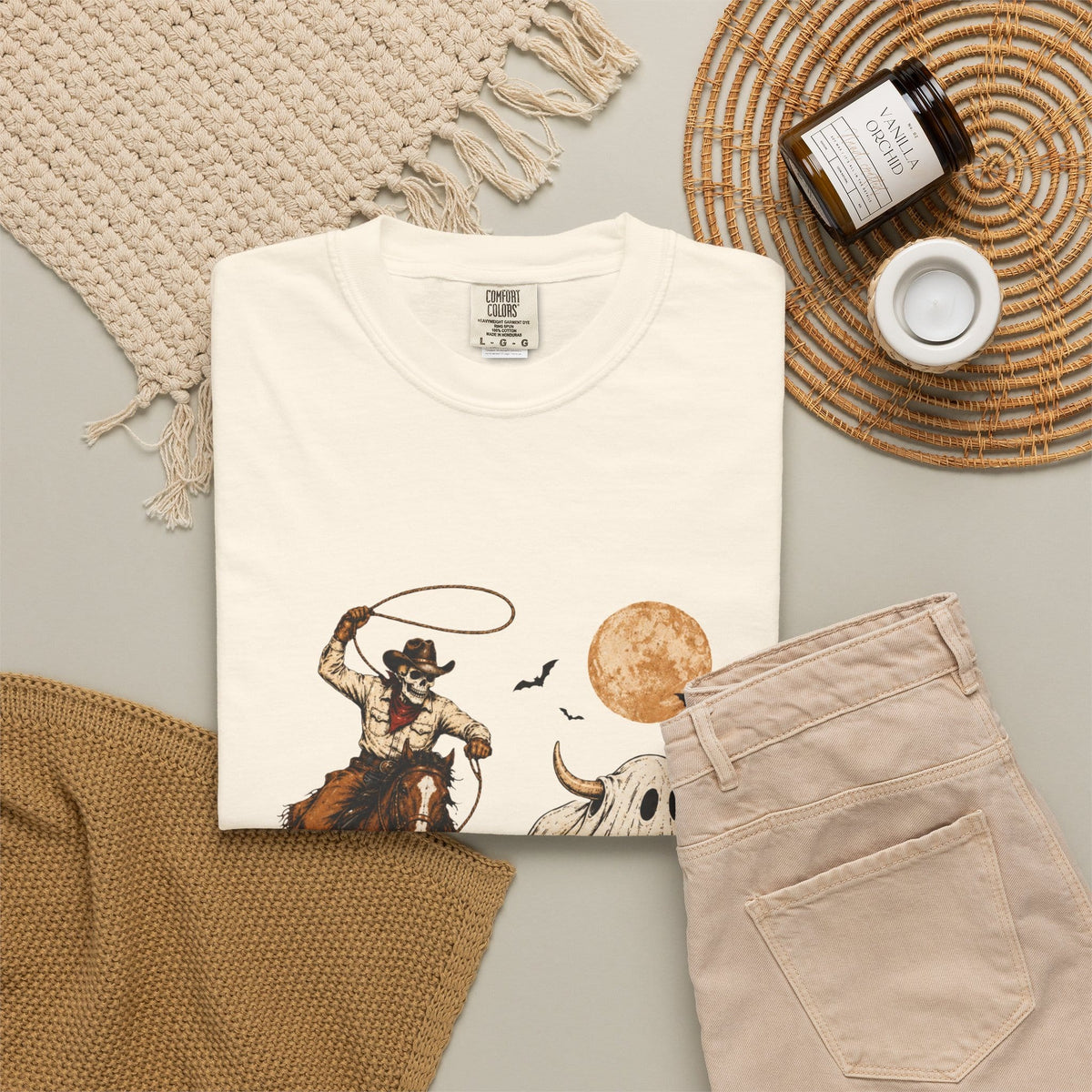 Halloween Basketball Skeleton Unisex Garment-Dyed T-shirt image 27