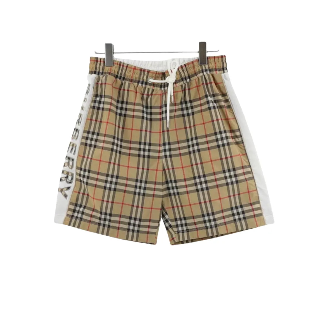 BUR Vintage Check Logo Panel Shorts - 376 - bbr0000376 image 0
