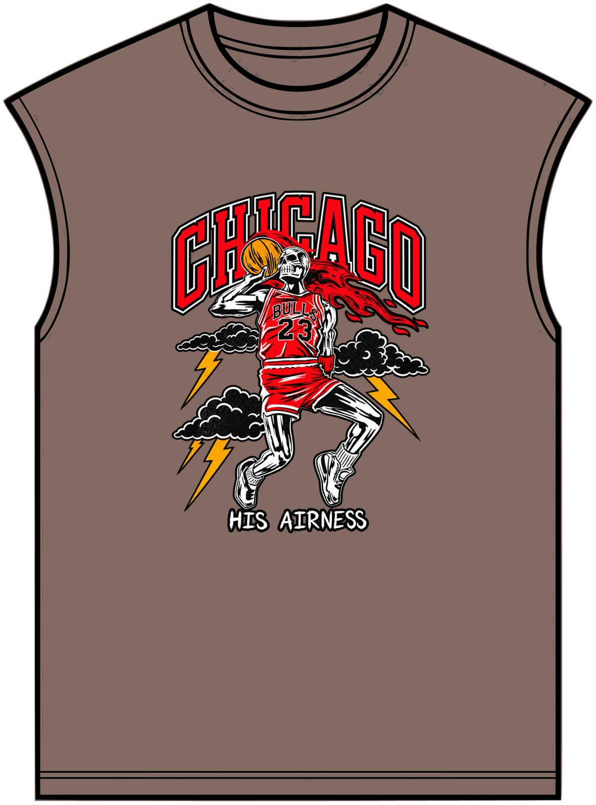 Graphic Print Unisex Garment-Dyed Muscle Tee – POD0038 image