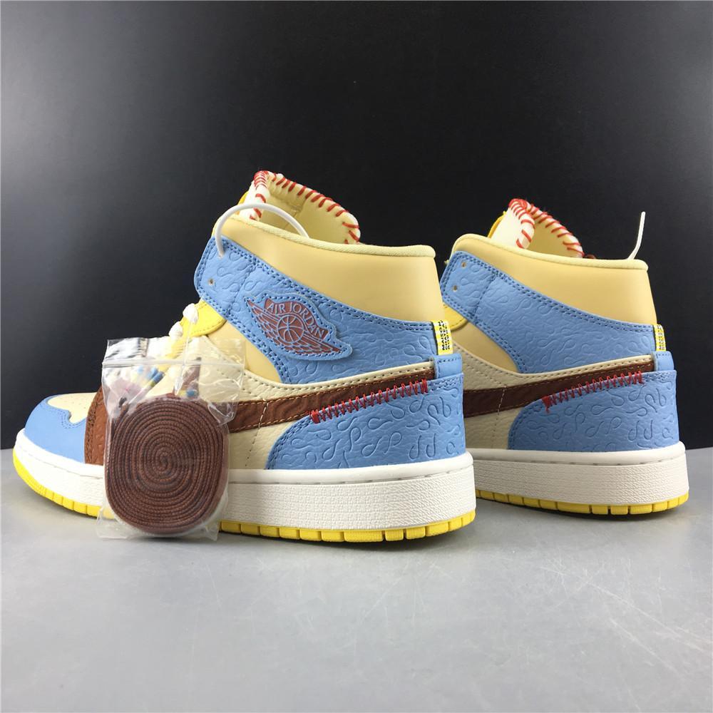 AJ 1 Mid SE Fearless Maison Chateau Rouge Shoes Sneakers - nk0000212 image 7