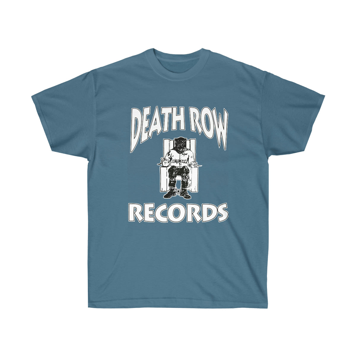 White Death Row Men T-Shirt - Indigo Blue, 2XL image