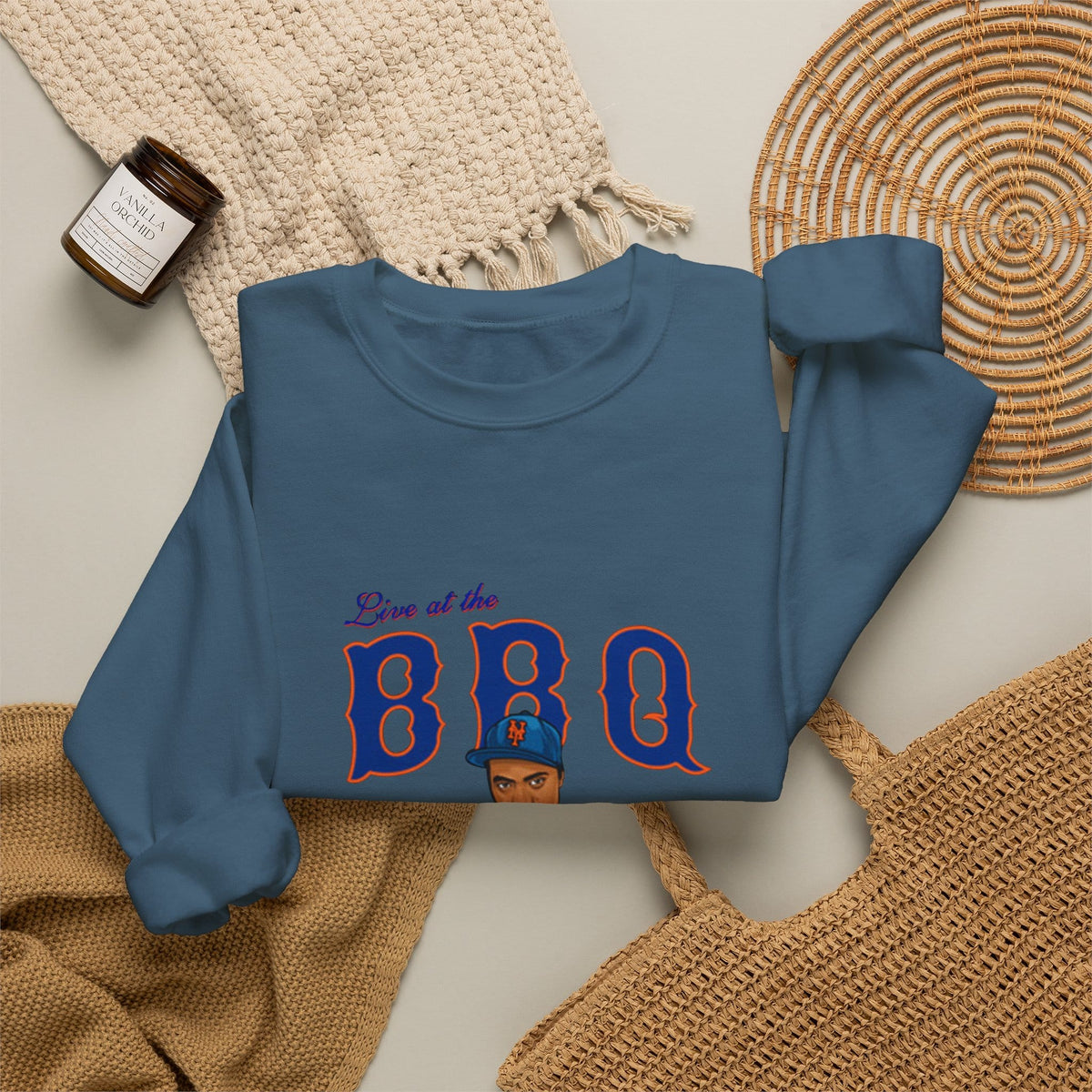 Rap Nas Live At The BBQ Crewneck Sweatshirt image 43
