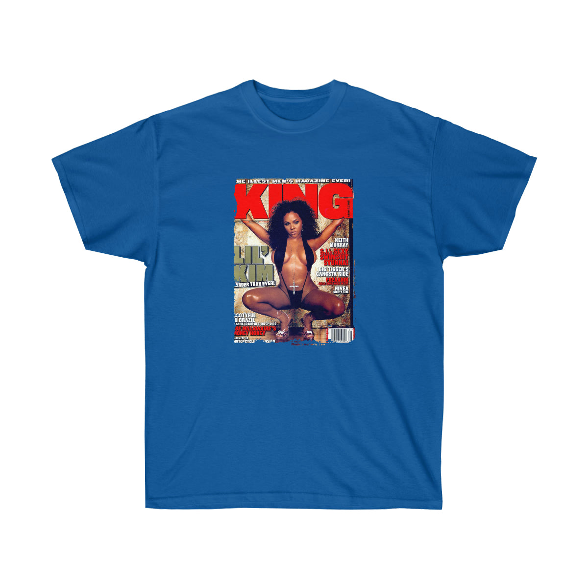 Rap Lil Kim on Magazine Men T-Shirt - Royal, L image