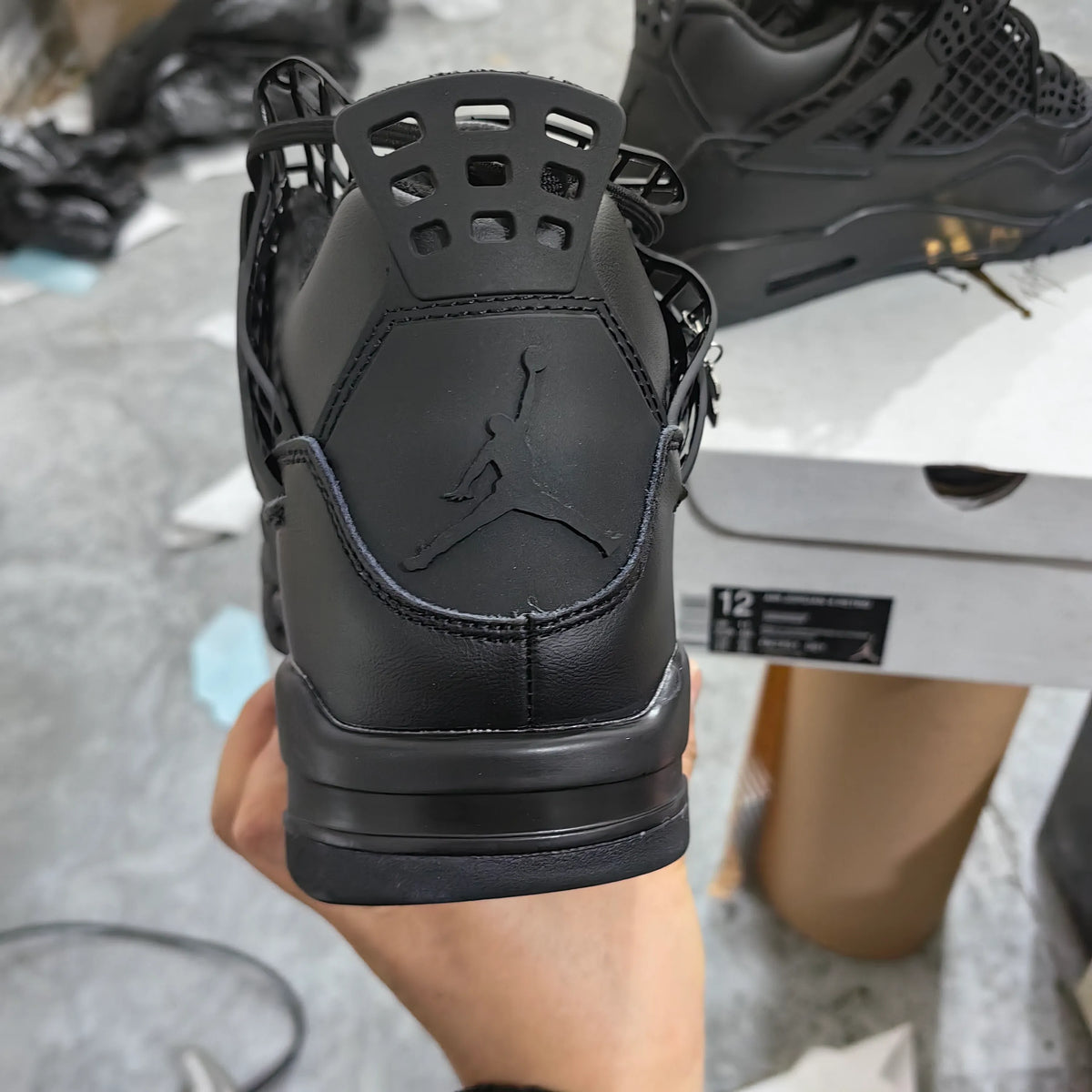 [Premium] AJ 4 NET Black Shoes Sneakers - nk0004084 image 13