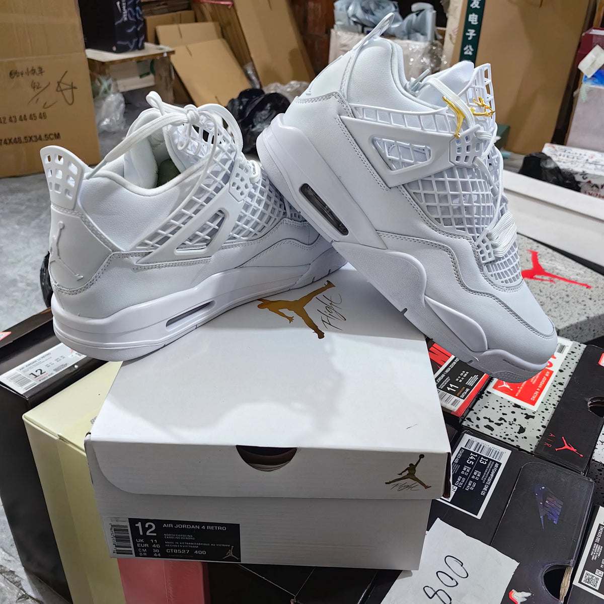 [Premium] AJ 4 NET White Shoes Sneakers – nk0003908 image 10