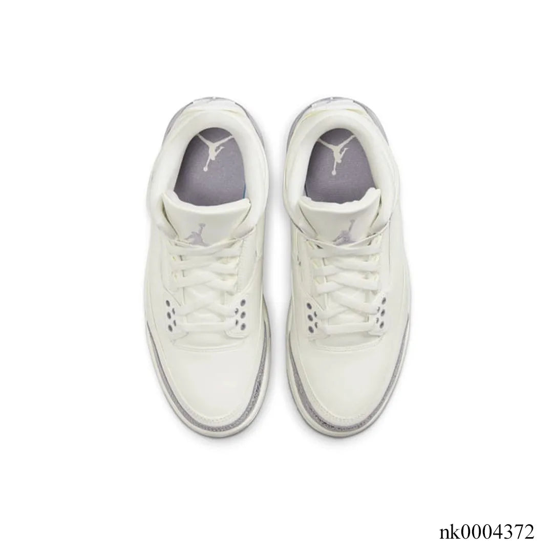 AJ 3 Sail/Metallic Silver Shoes Sneakers – nk0004372 image 3