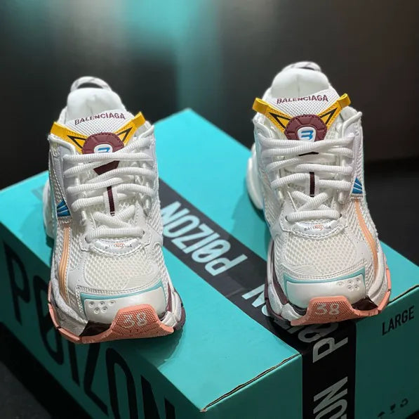 BLCG Runner Worn-Out White Blue PinkShoes Sneakers - bl0000035 image 6