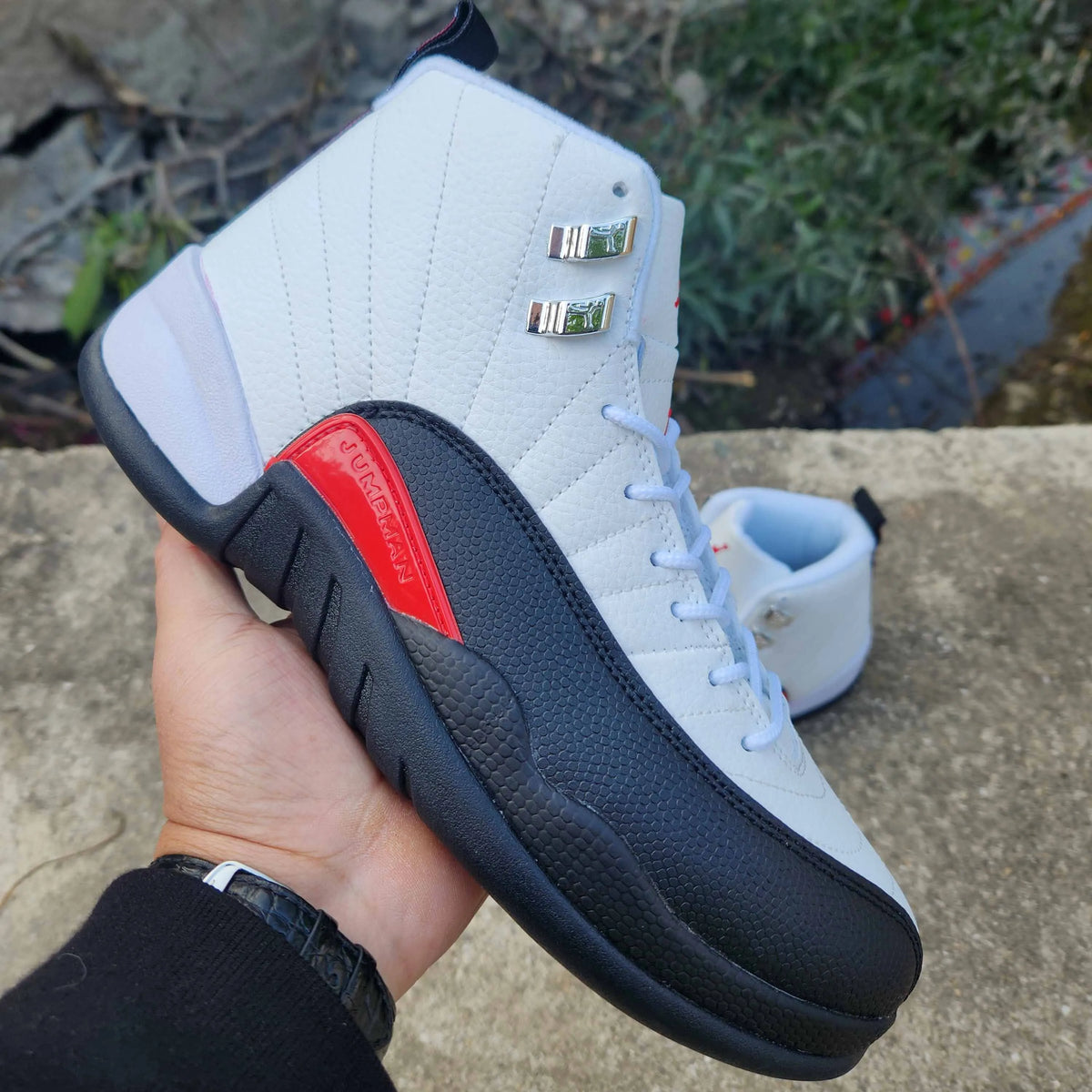 AJ 12 Red Taxi Shoes Sneakers - nk0003556 image 5