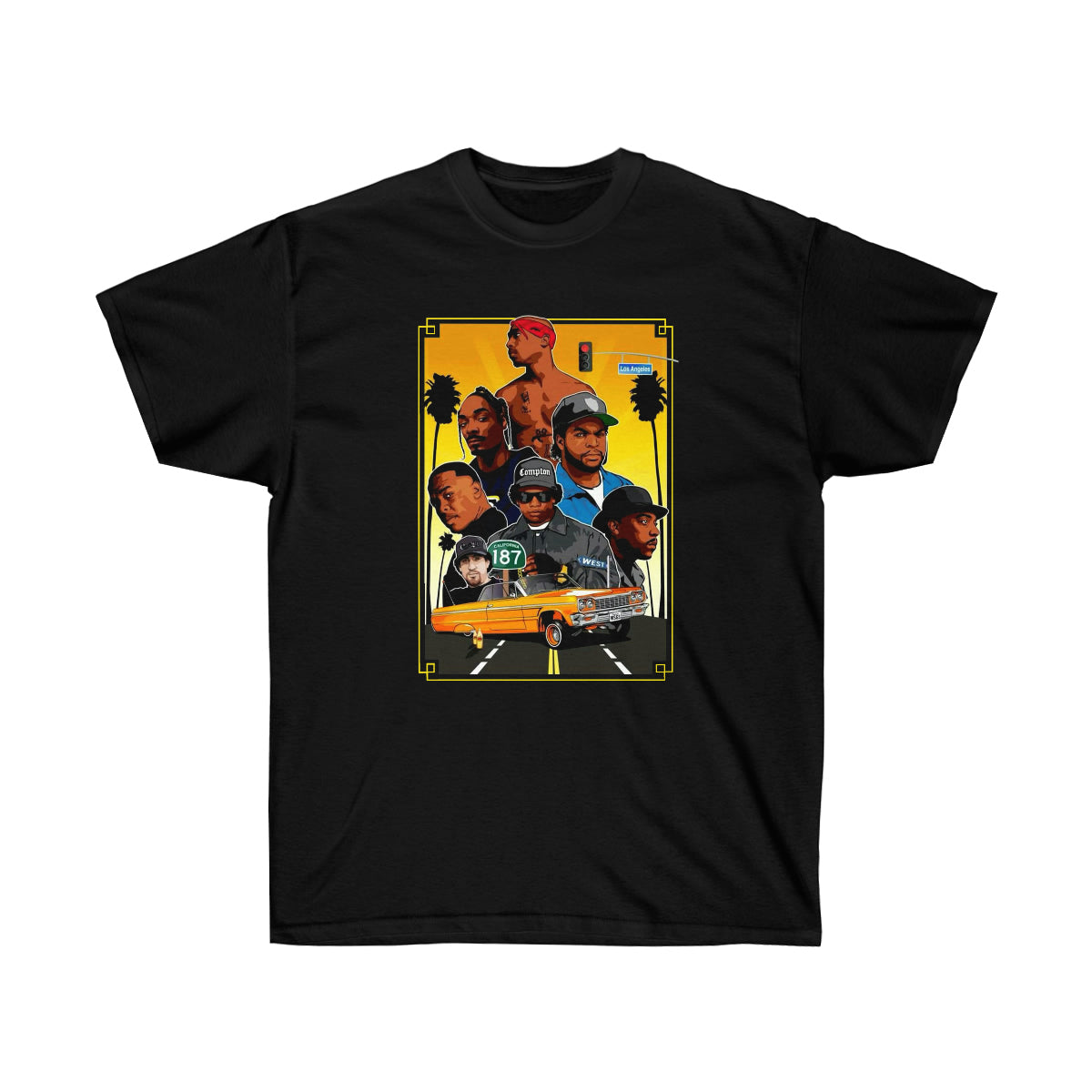 RAP 90's West Coast Legends Men Shirt - Black, M image