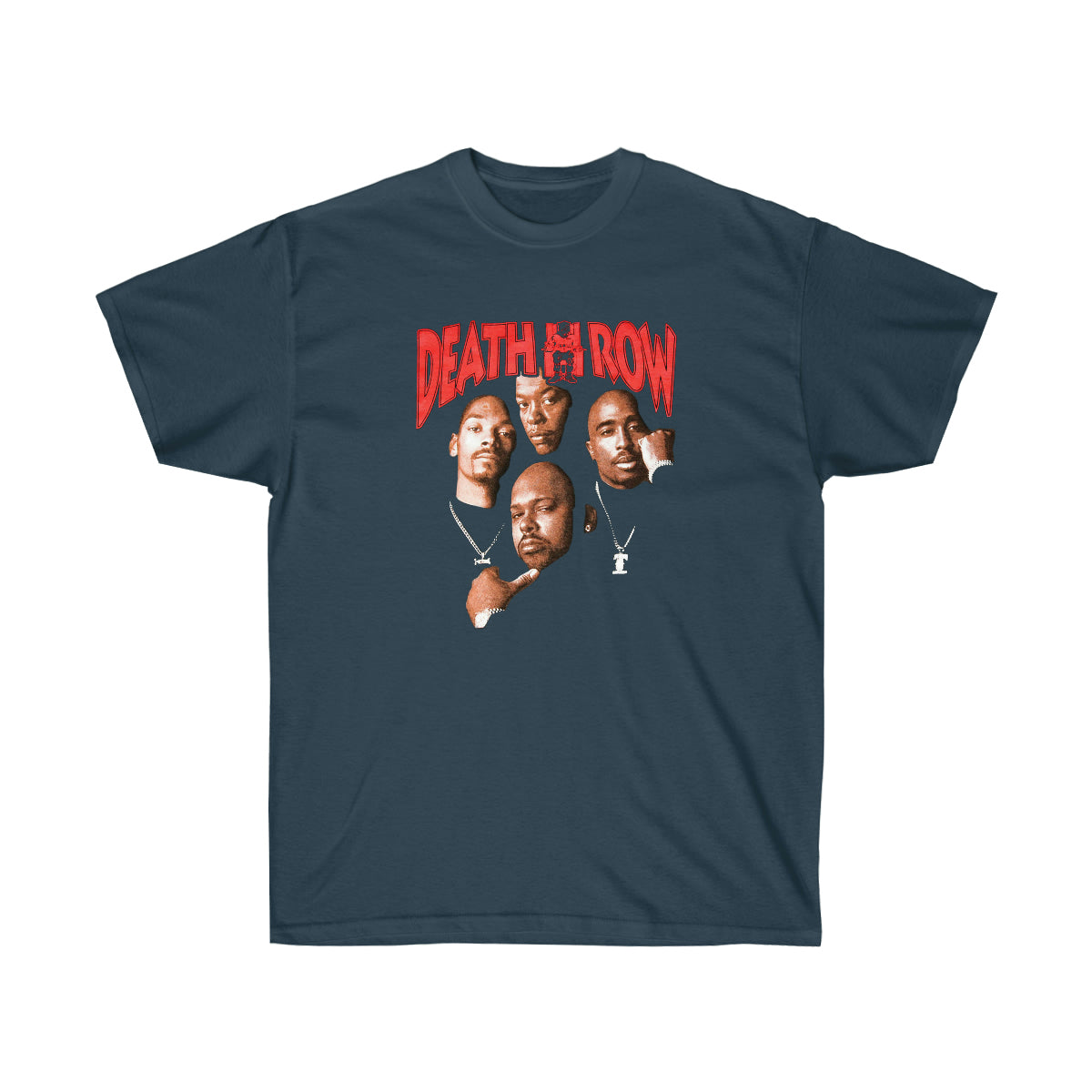 Rap Death Row Pic Men T-Shirt - Blue Dusk, M image