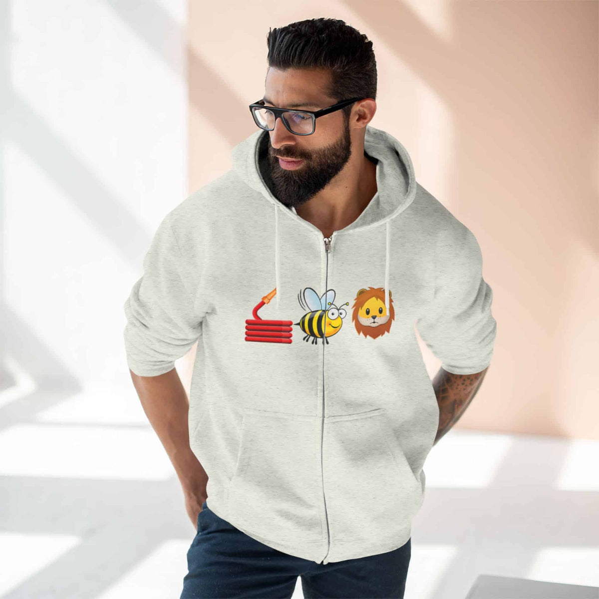 Bee Unisex Zip Hoodie image 17