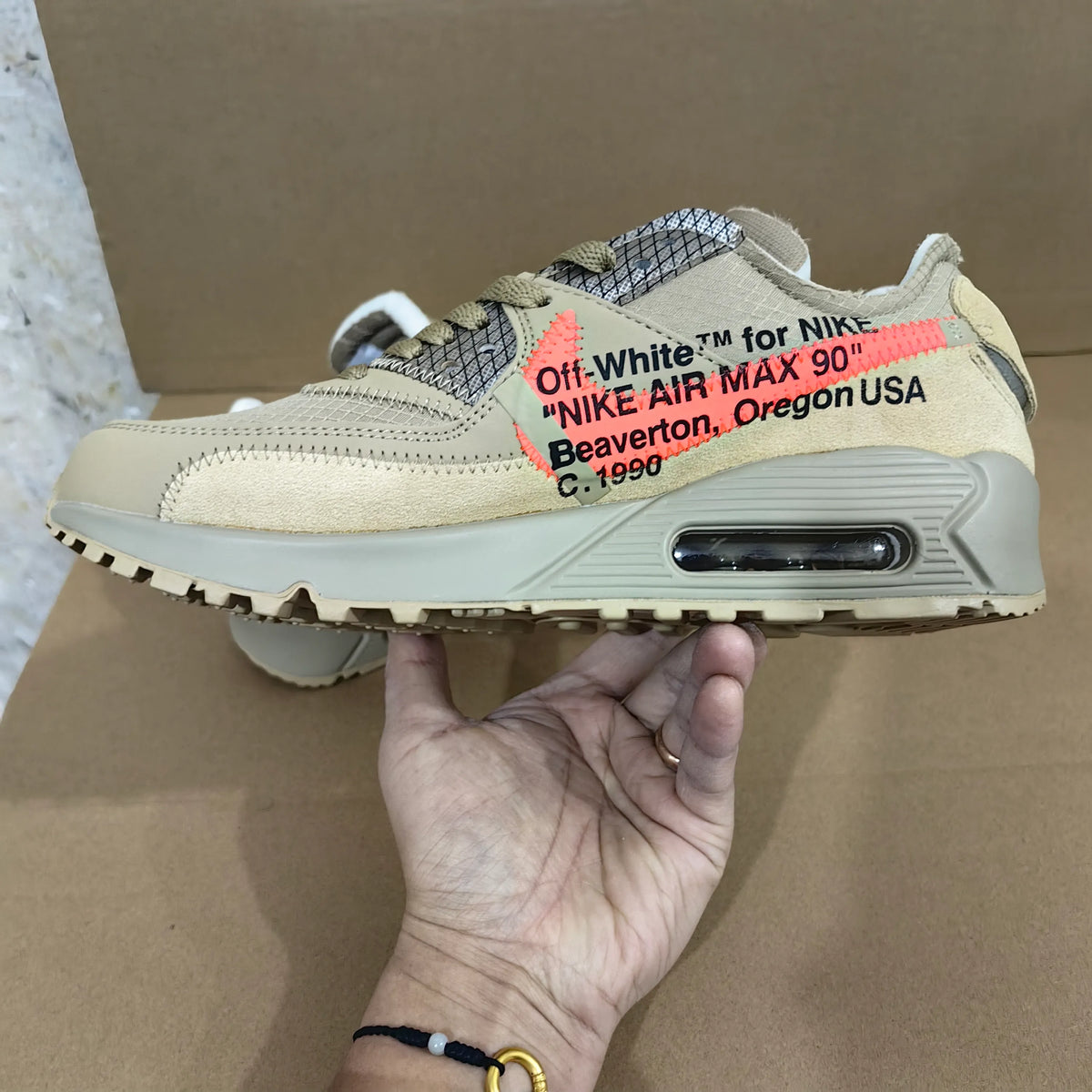 OW x AM 90 'Desert Ore' Shoes Sneakers – nk0004822 image 10