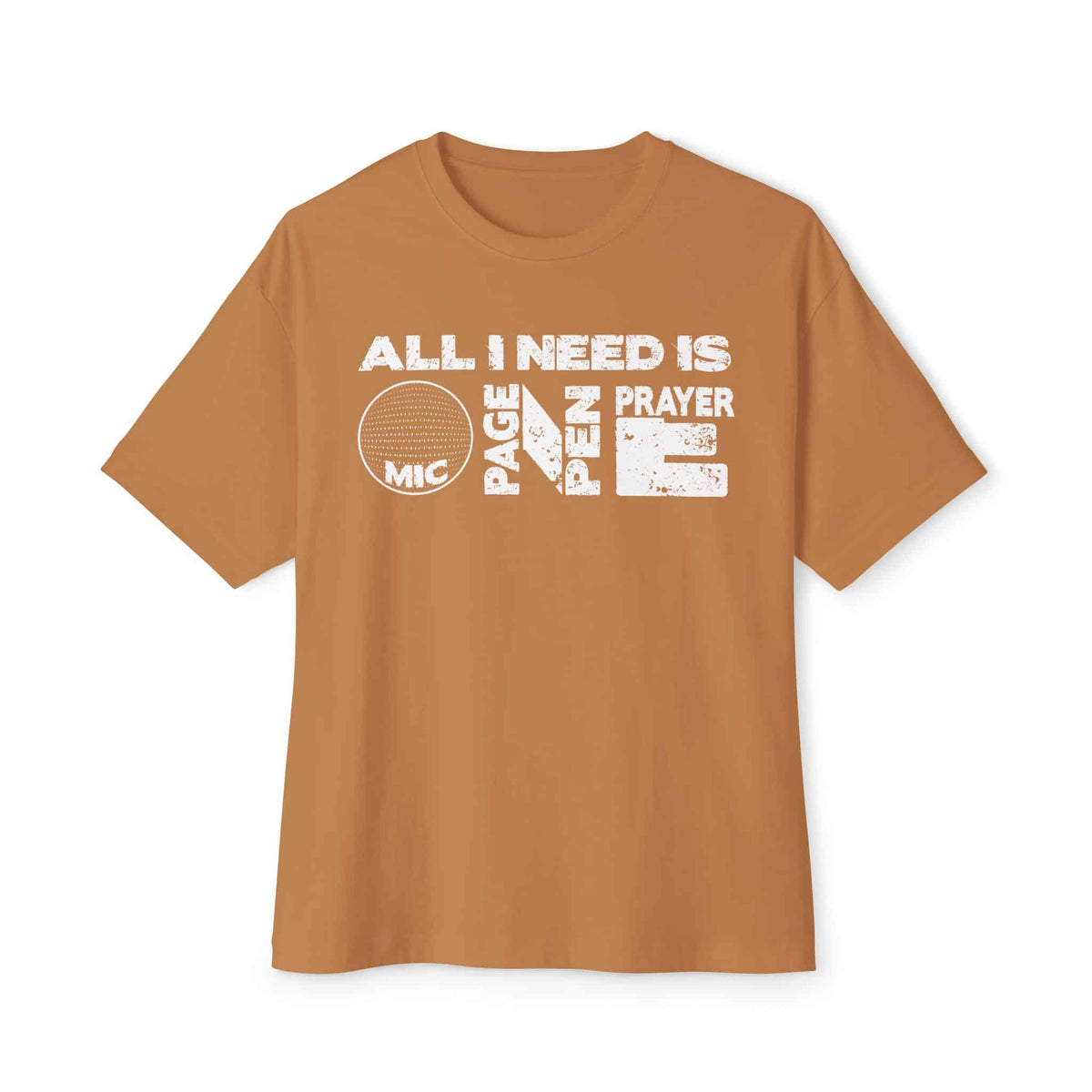 ALL_I_NEED_IS Unisex Oversized Boxy Tee - Toast, 2XL image