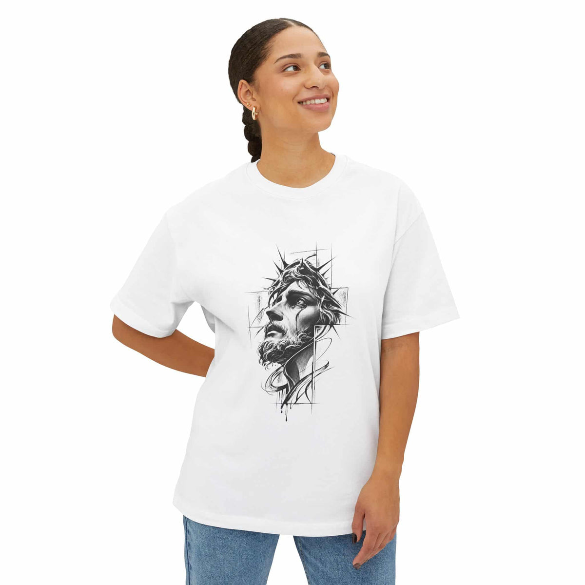 Crown of Faith 1 Unisex Oversized Boxy Tee image 34