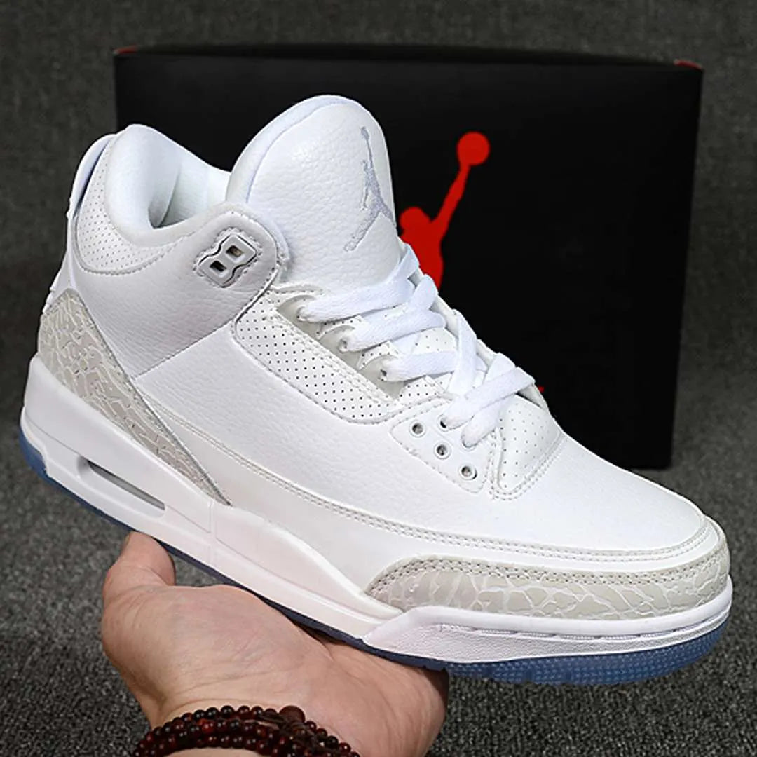 AJ 3 Pure White Shoes Sneakers - nk0001642 image 7