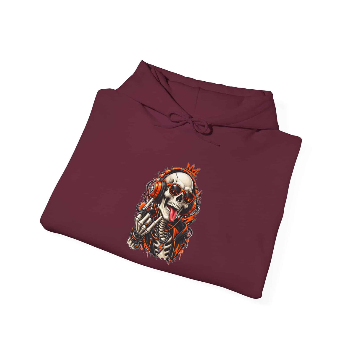 Neon Skull DJ Hooded Sweatshirt image 21