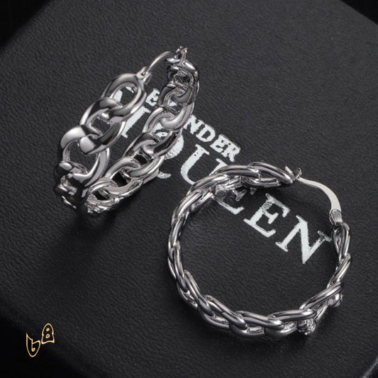 McQueen Silver Chain Earrings - MCQ0020 image 2