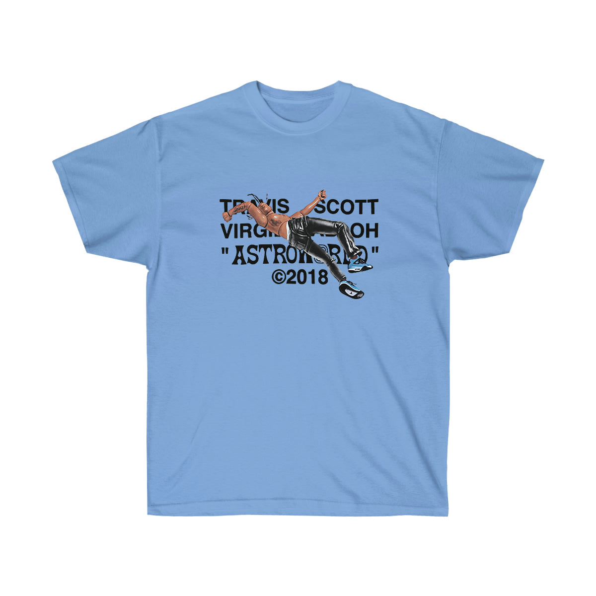 Travis Scott Virgil Abloh Astroworld Men T-Shirt - Carolina Blue, L image