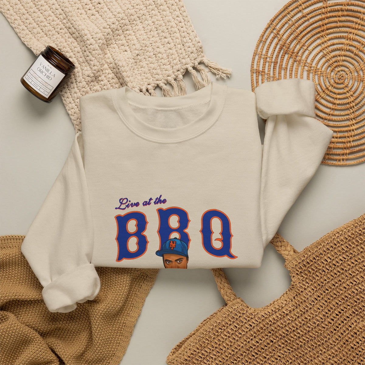 Rap Nas Live At The BBQ Crewneck Sweatshirt image 15