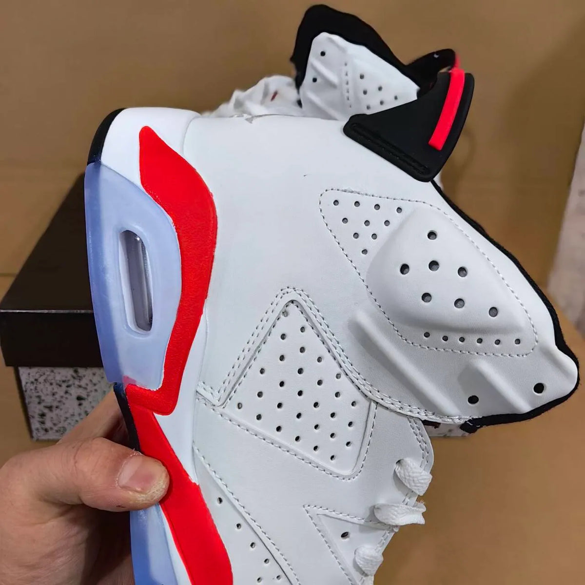 AJ 6 White Infrared Shoes Sneakers - nk0004813 image 16