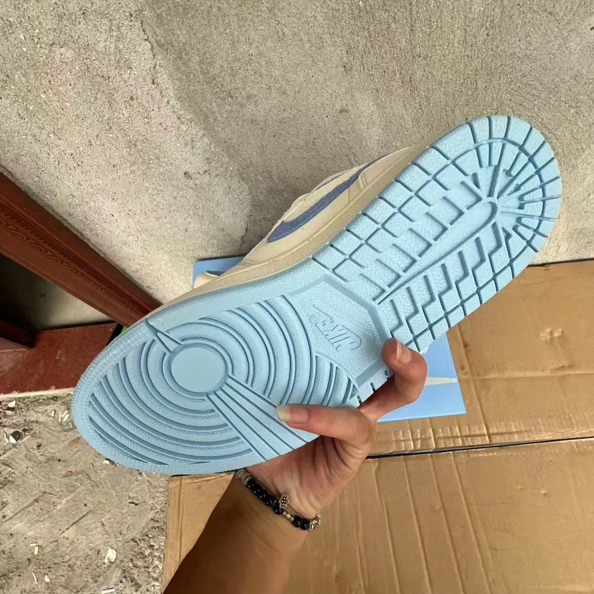 AJ 1 High OG Psychic Blue and Pale Ivory Shoes Sneakers – nk0005386 image 8