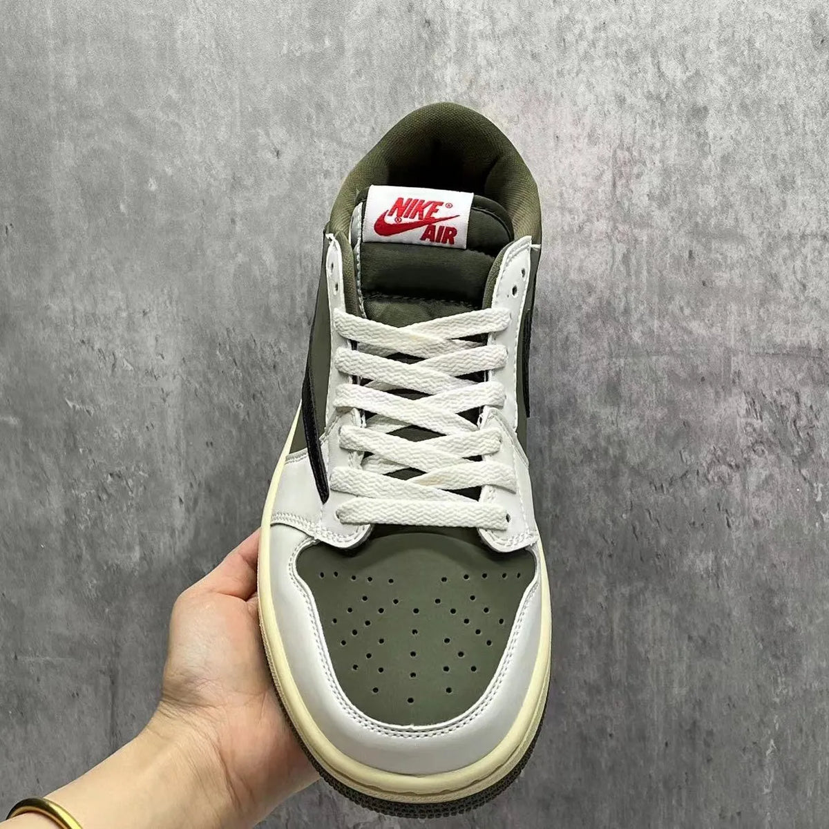 Travis Scott x AJ 1 Low Medium Olive Shoes Sneakers – nk0003913 image 10