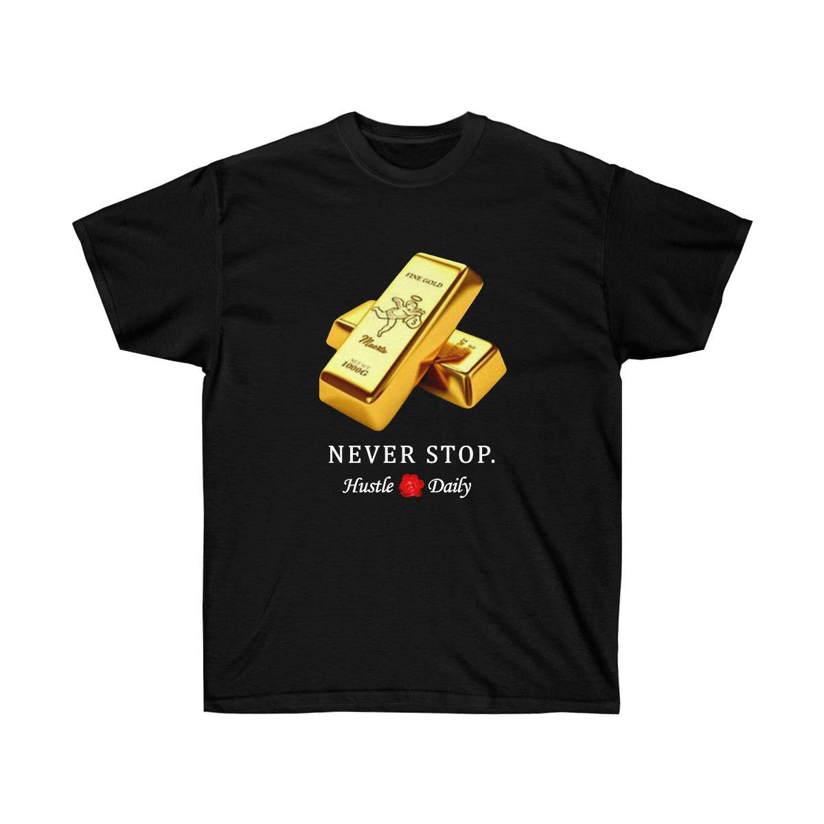 Rap Never Stop Hustle Daily Men T-Shirt - Black, 2XL image