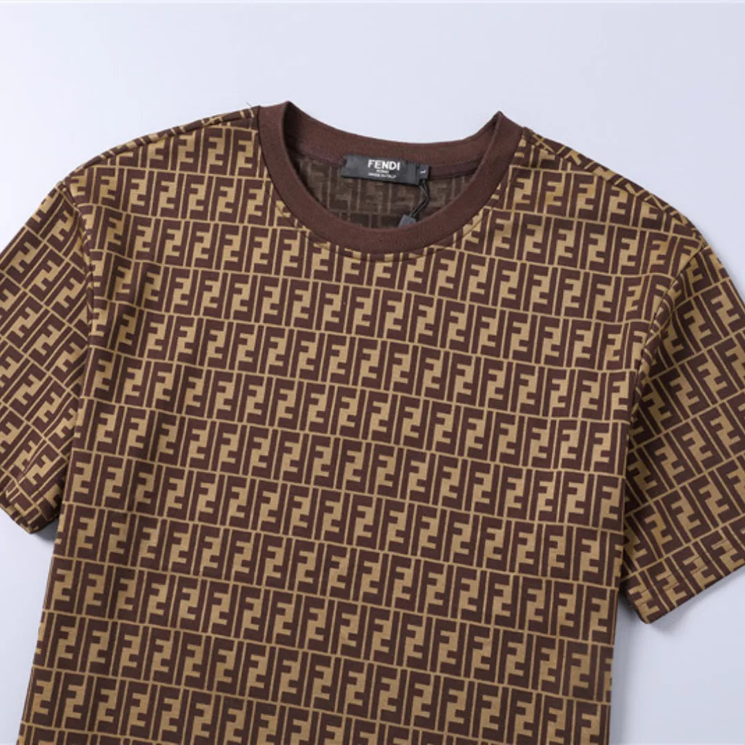 FD Diagonal FF Logo T Shirt in Brown - 78 - fd0000078 image 4