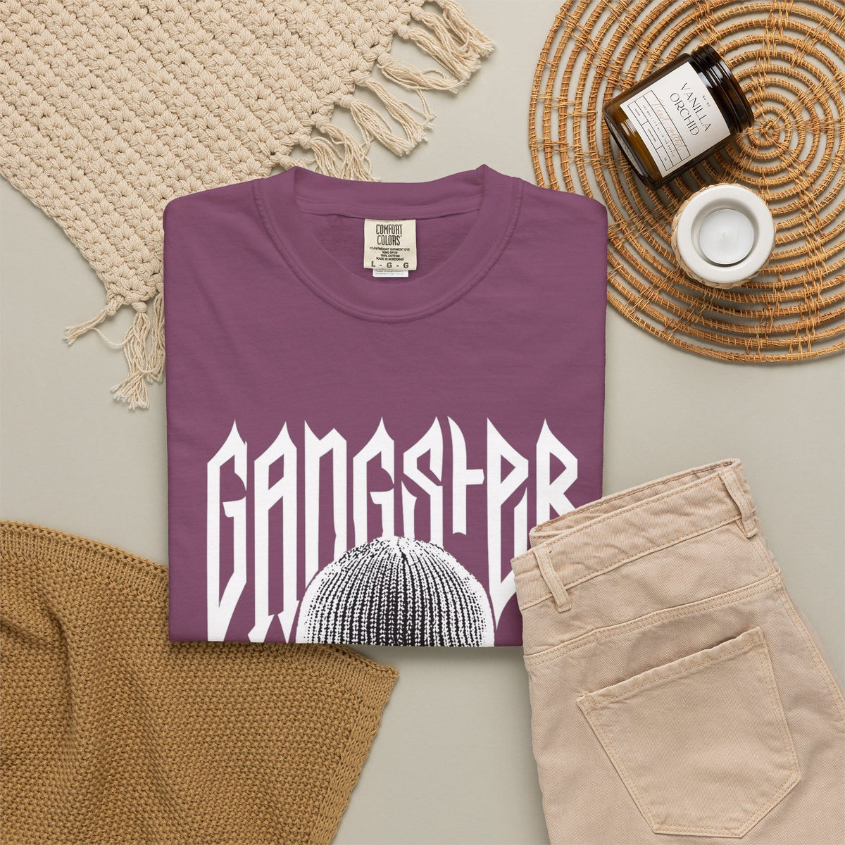 Gangster Mask Unisex Garment-Dyed T-shirt image 96