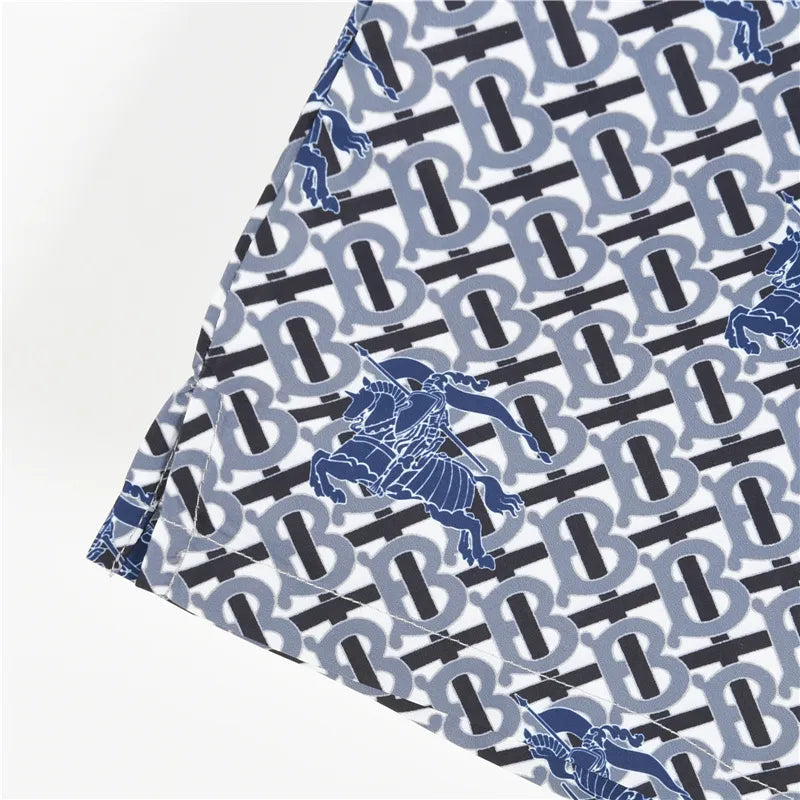 BUR All-Over Monogram Knight Shorts in Navy - 370 – bbr0000370 image 4