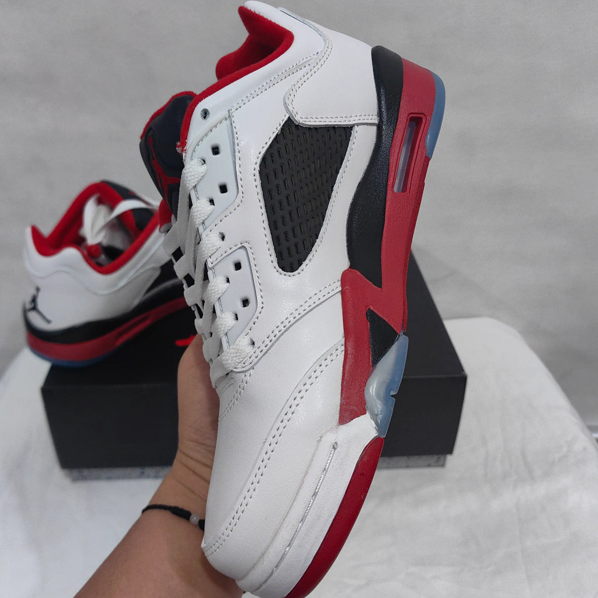 AJ 5 Retro Low Fire Red Shoes Sneakers - nk0005016 image 9