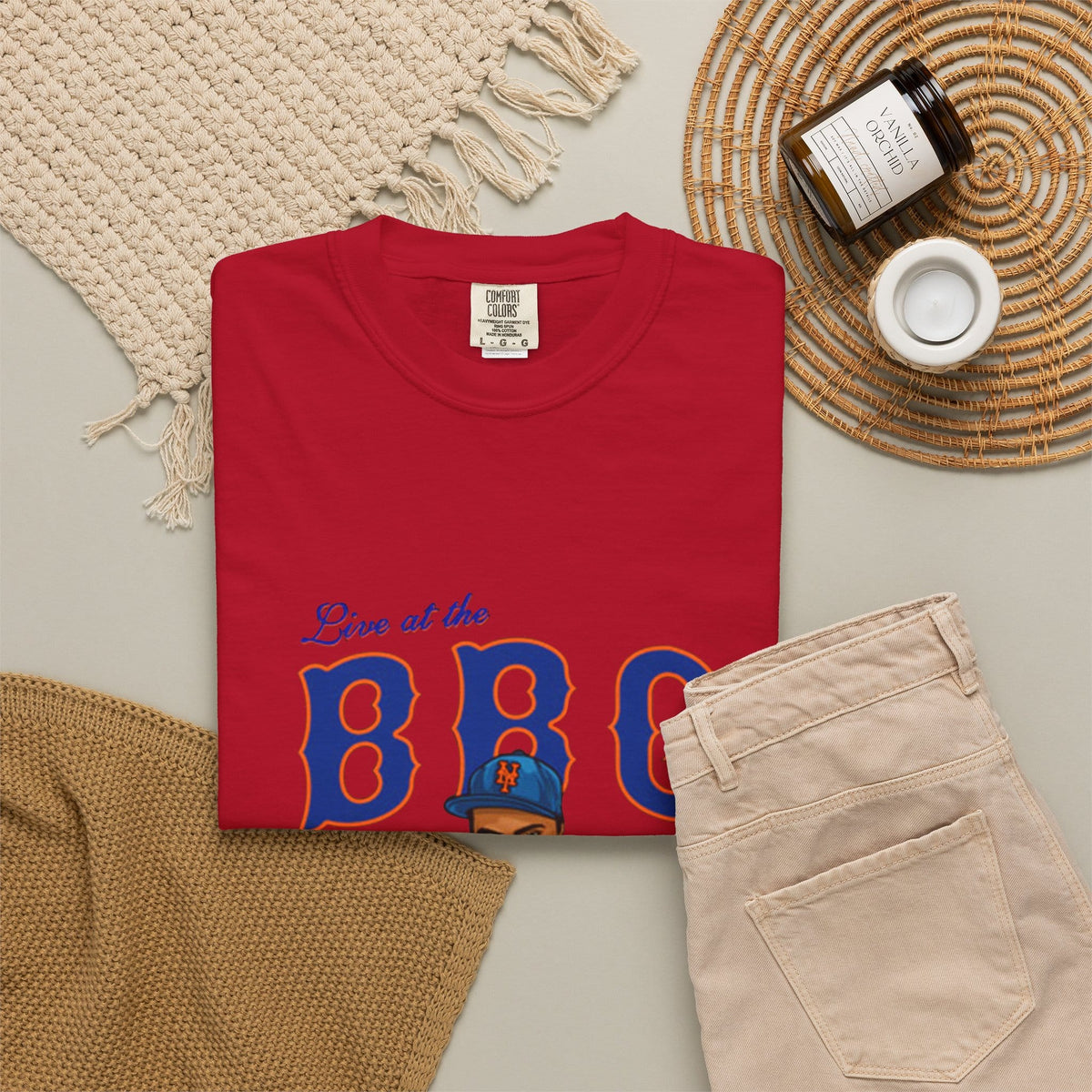 Rap Nas Live At The BBQ Unisex Garment-Dyed T-shirt image 59