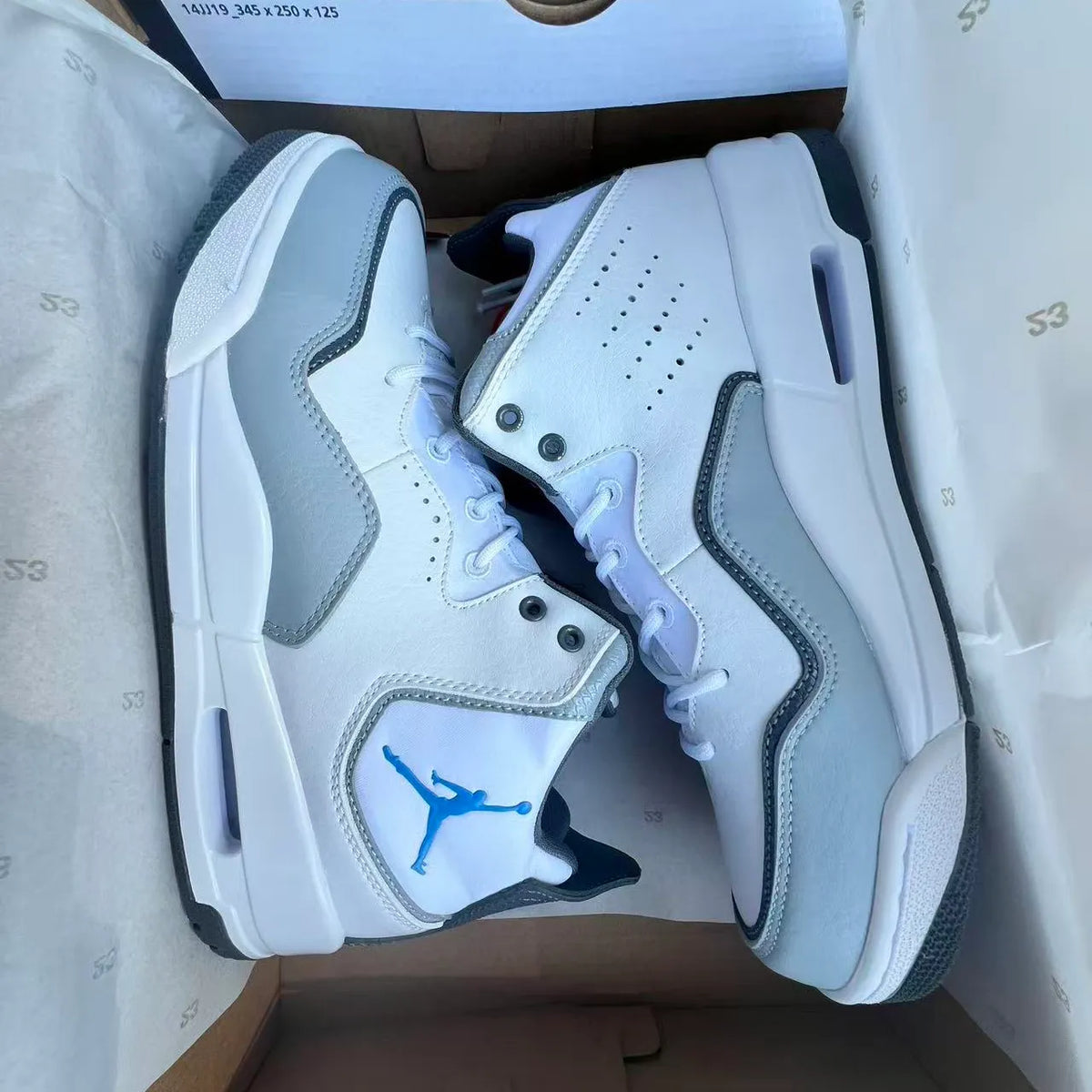 AJ Courtside 23 White/University Blue Shoes Sneakers - nk0004823 image 3